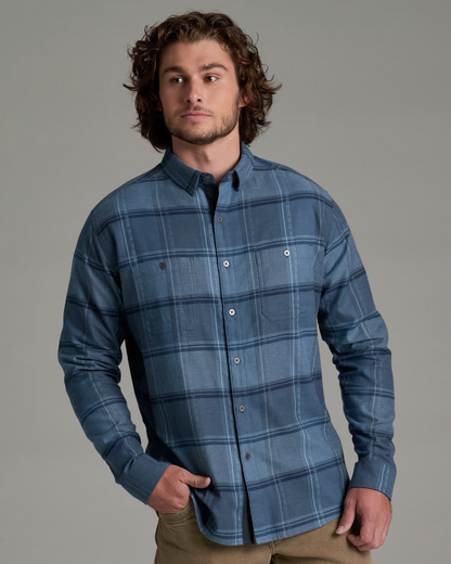 Fugitive Flannel LS - Mixed Indigo