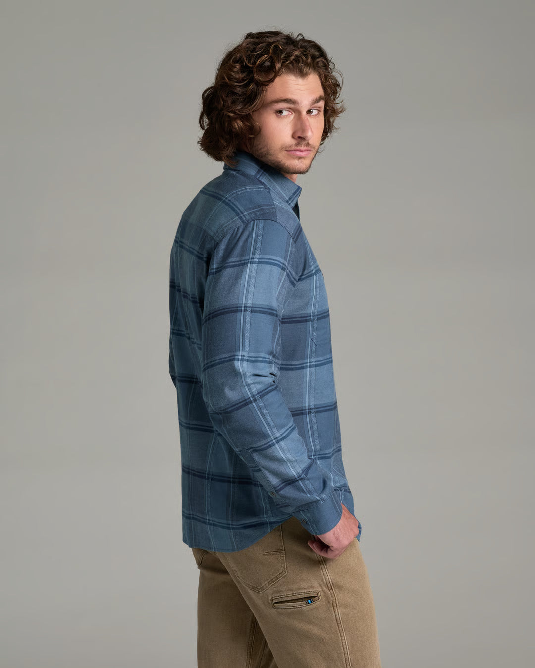 Fugitive Flannel LS - Mixed Indigo
