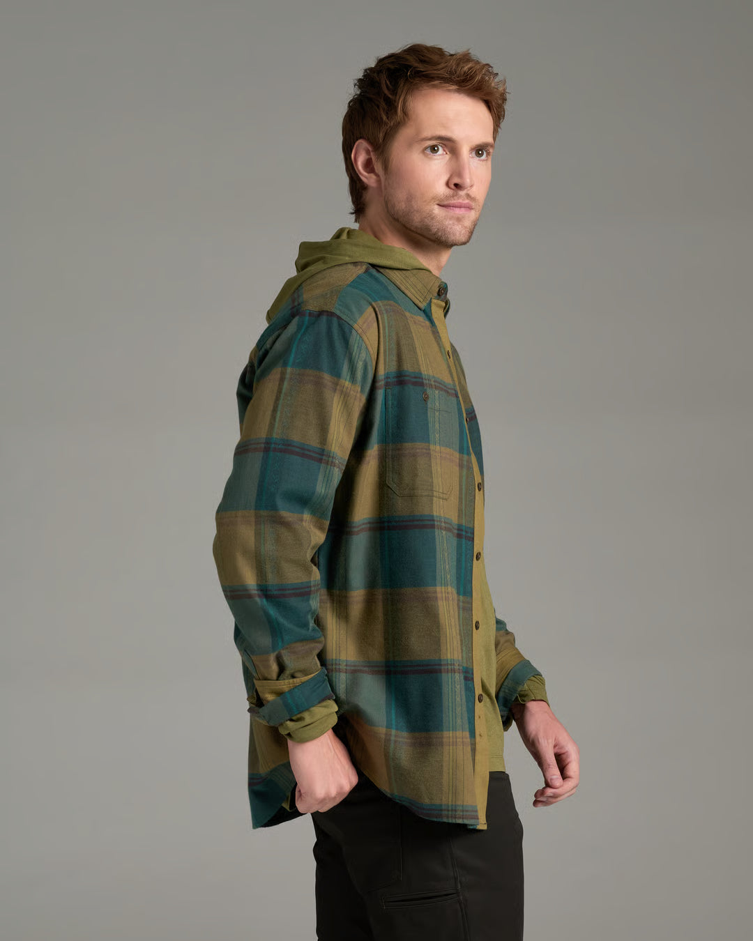 Fugitive Flannel LS - Olive Fusion