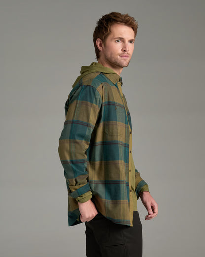 Fugitive Flannel LS - Olive Fusion