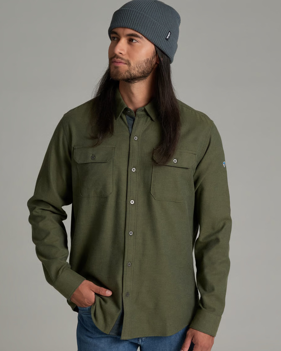 Descendr Flannel LS - Olive Night