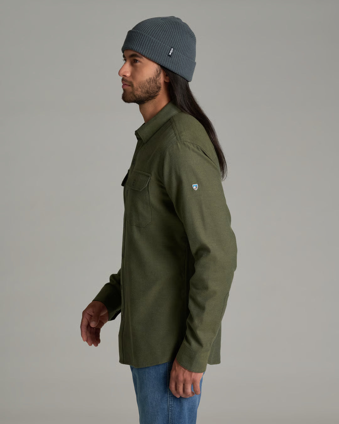 Descendr Flannel LS - Olive Night