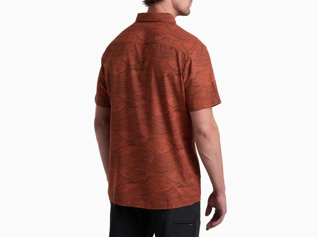 Persuadr SS - Inferno men's rust short sleeve shirt with moisture-wicking by KUHL