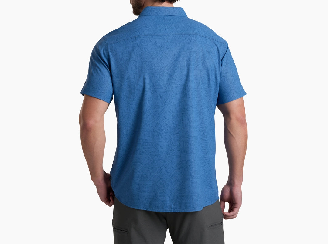Persuadr SS - River Blue men's short sleeve shirt by KUHL, moisture-wicking and durable