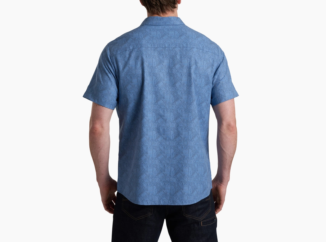 KUHL Breeze SS - River Blue men's short sleeve shirt in breathable lightweight blue fabric