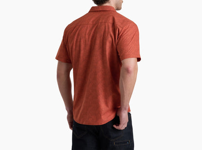 Kuhl Breeze SS - Slickrock men's rust short sleeve shirt with breathable fabric, curated in Fredericksburg Texas