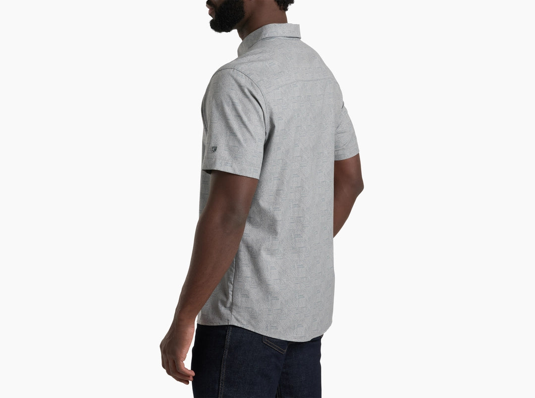KUHL Breeze SS - Titanium men's gray short sleeve shirt with stretch and moisture-wicking fabric