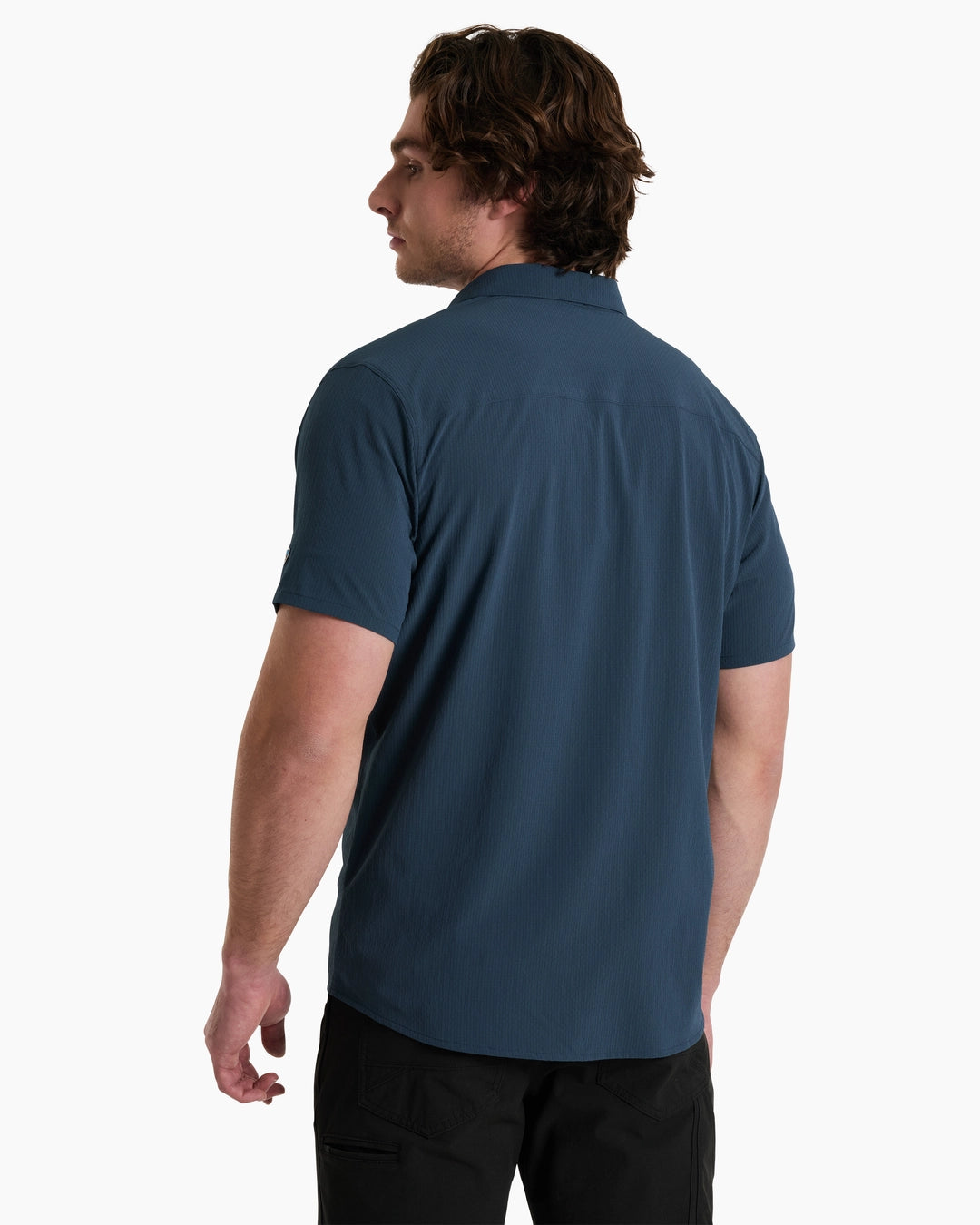 Edge SS - Pirate Blue men's breathable shirt by KUHL with lightweight stretch and sun protection