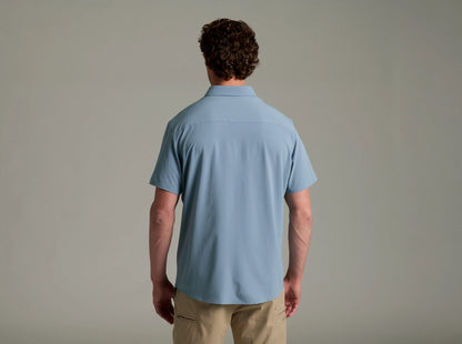 Edge SS - Mineral Blue men's short sleeve shirt by KUHL with stretch and sun protection