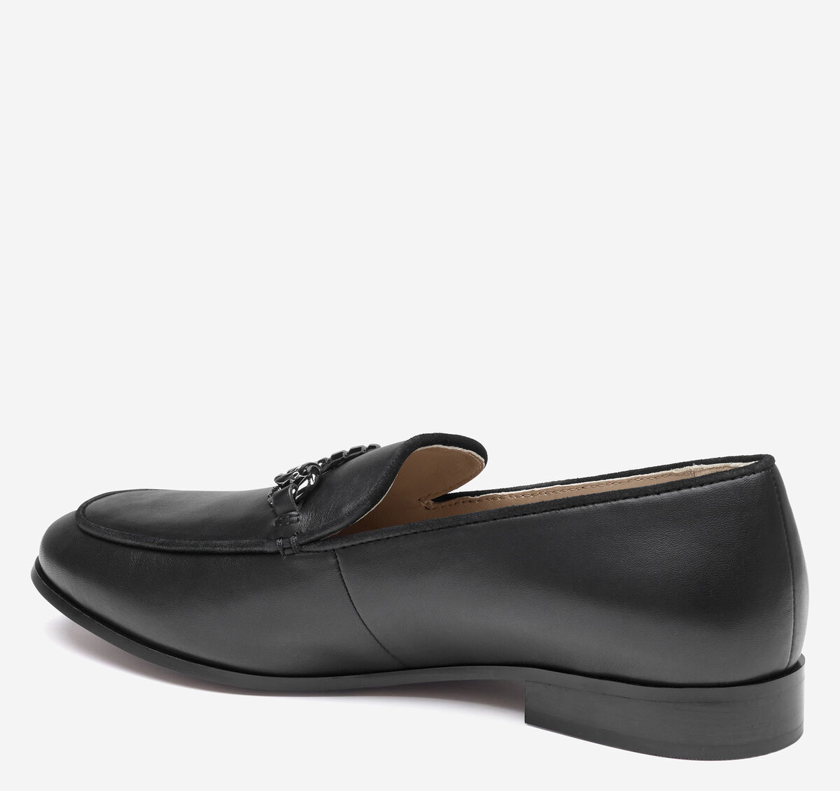 Ali Chain Loafer - Black Nappa Leather