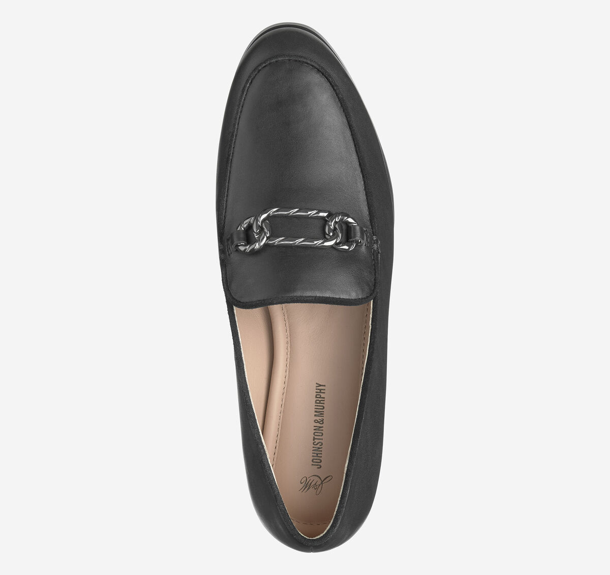 Ali Chain Loafer - Black Nappa Leather
