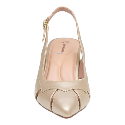Lindsey Cut-Out Slingback by JOHNSTON AND MURPHY in Beige