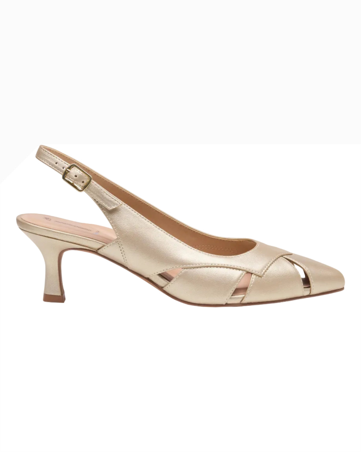 Lindsey Cut-Out Slingback by JOHNSTON AND MURPHY in Beige and Black