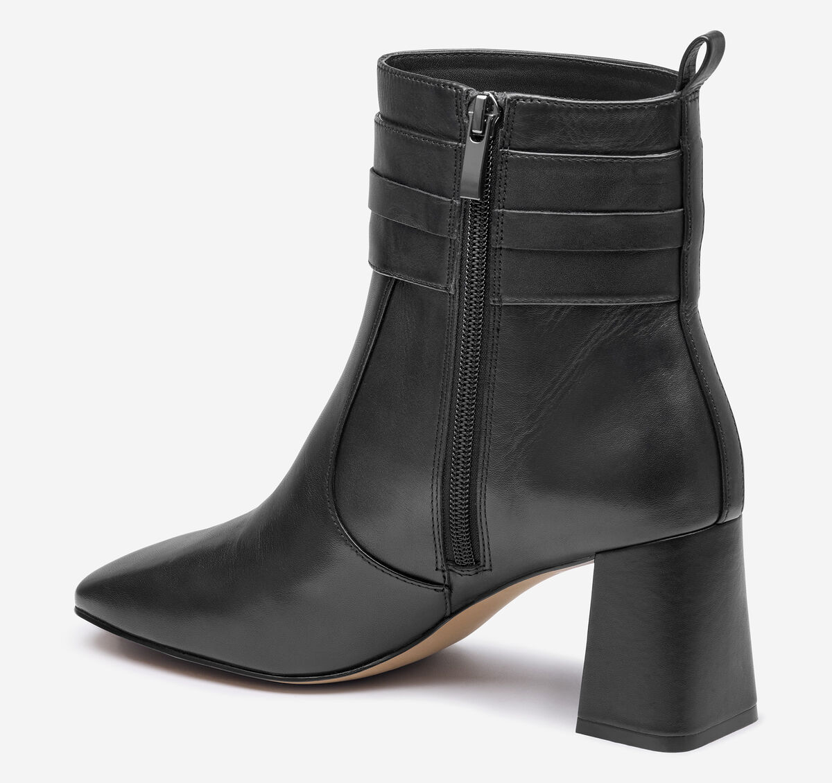 Whitney Chain Bootie - Black Nappa Leather