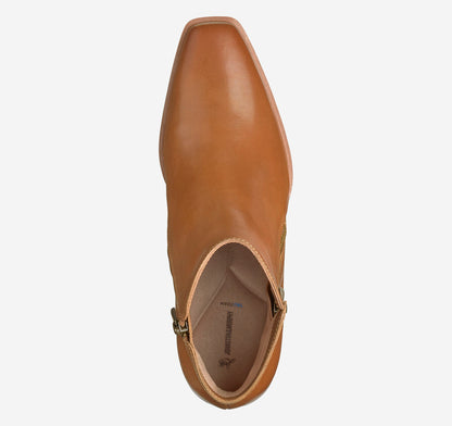 Kalista Double-Zip Bootie - Cognac Calfskin
