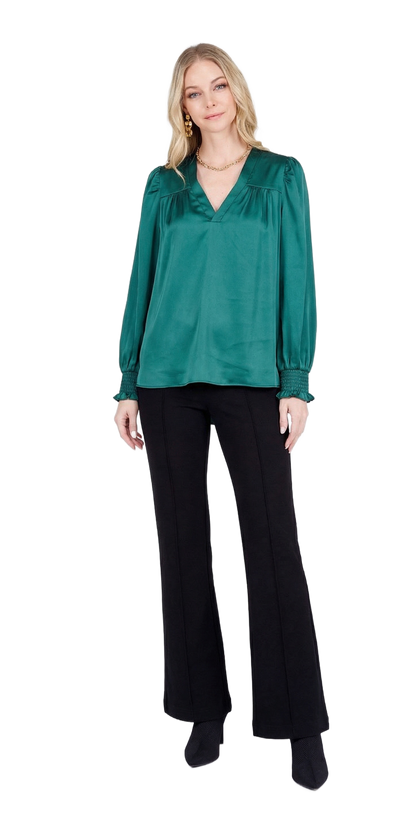 V-Neck Blouse - Teal