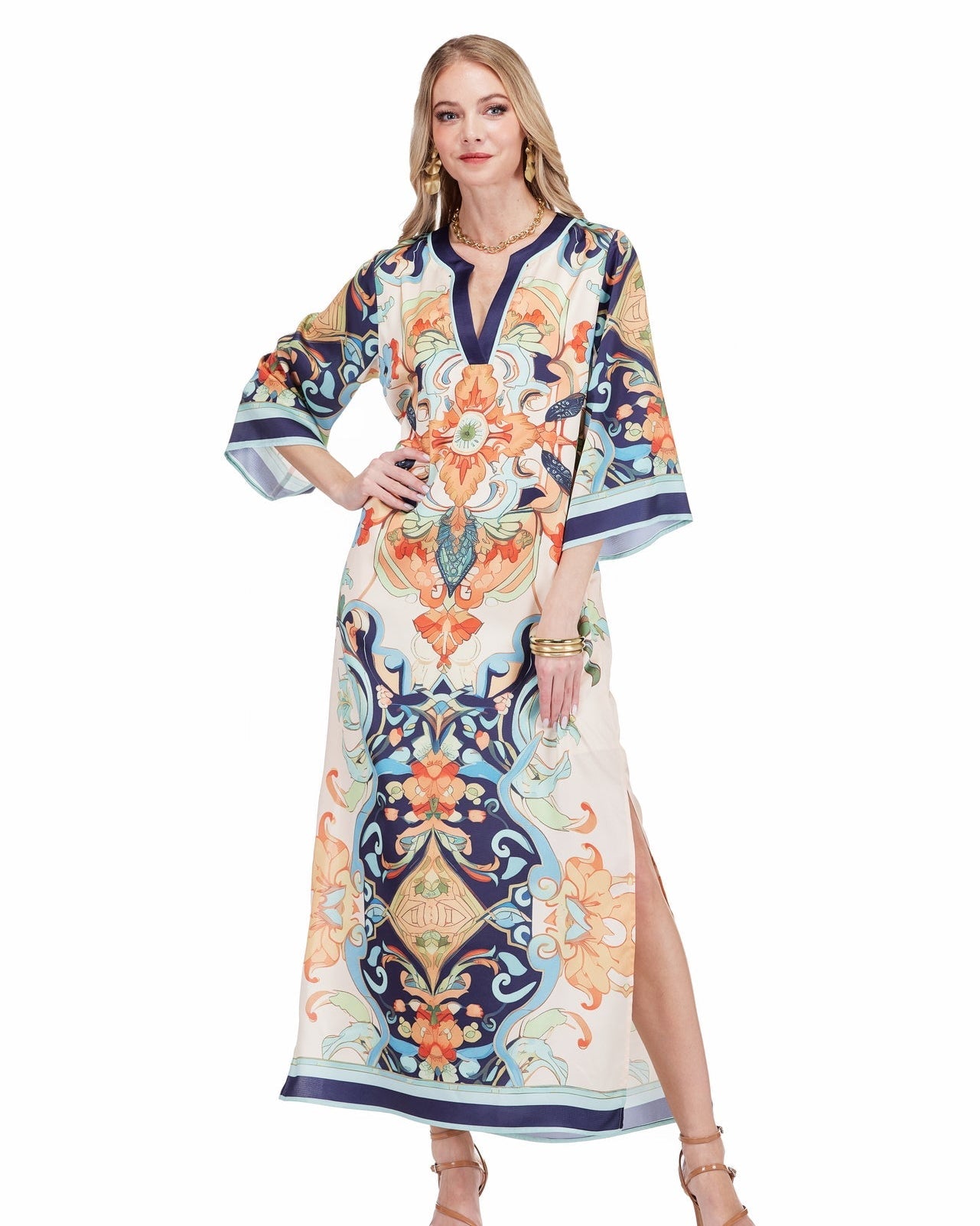 Trimmed Maxi 54" - Azure Medallion