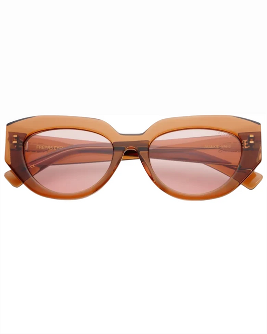 Frankie Acetate Cat Eye - Crystal Brown / Pink