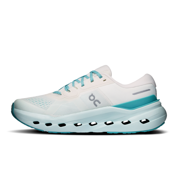 Cloudrunner 3 W - Ivory/Aquamarine women's shoe with Helion foam cushioning by ON RUNNING