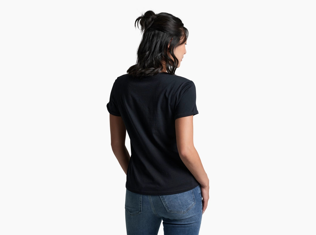 Vega Tee - Black soft organic cotton relaxed fit shirt by KUHL, Fredericksburg boutique
