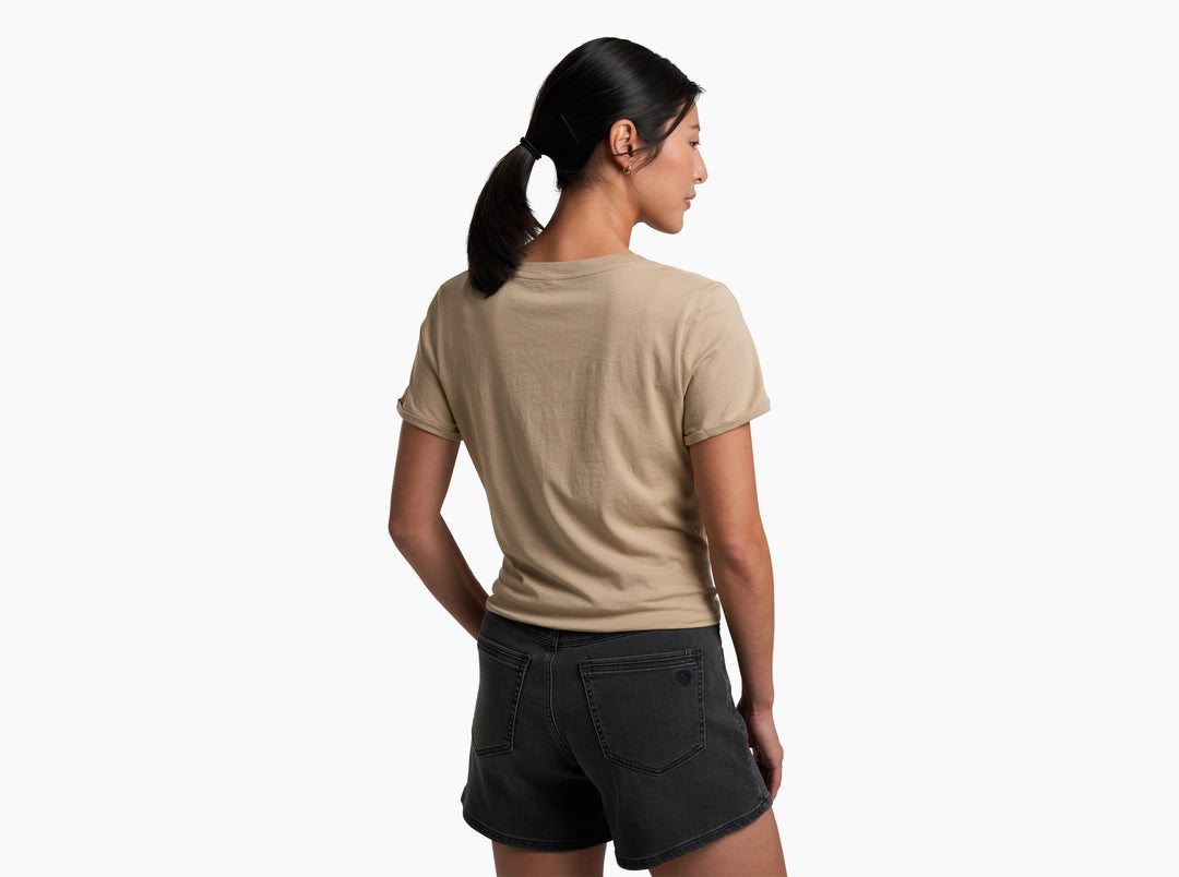 Vega Tee - Driftwood soft organic cotton short sleeve shirt by KUHL, curated Fredericksburg boutique