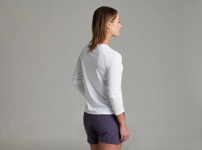 Solis LS Crew - White lightweight long sleeve shirt by KUHL, personally curated Fredericksburg boutique