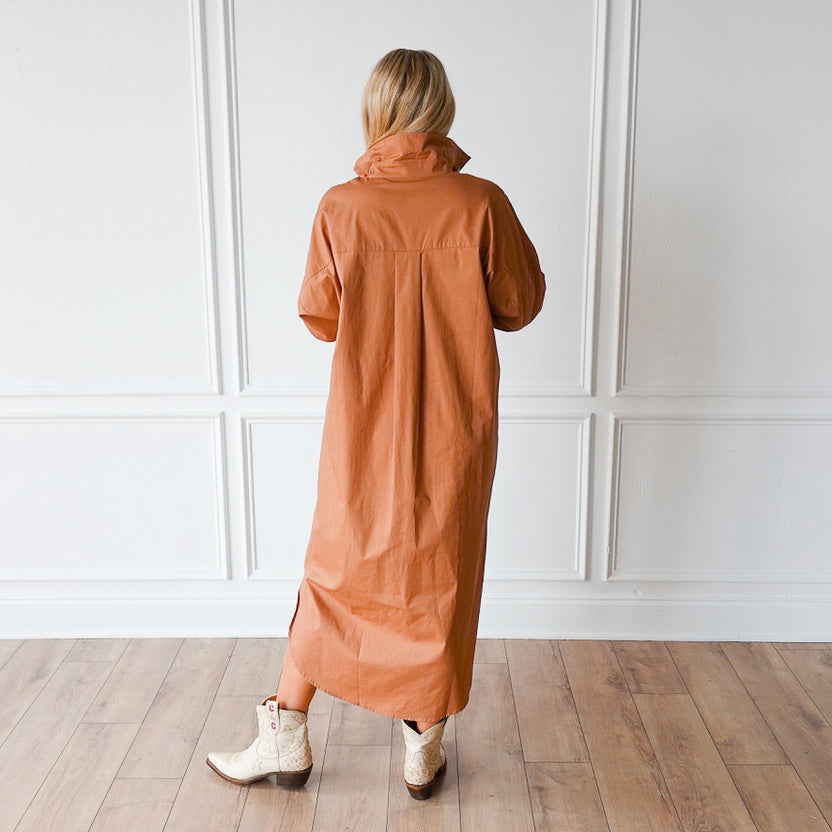 Dani Dress Cocoa And Blue