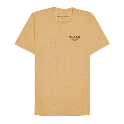Heritage Printed Tee - Riding School in beige with TEXAS STANDARD logo, men's casual shirt