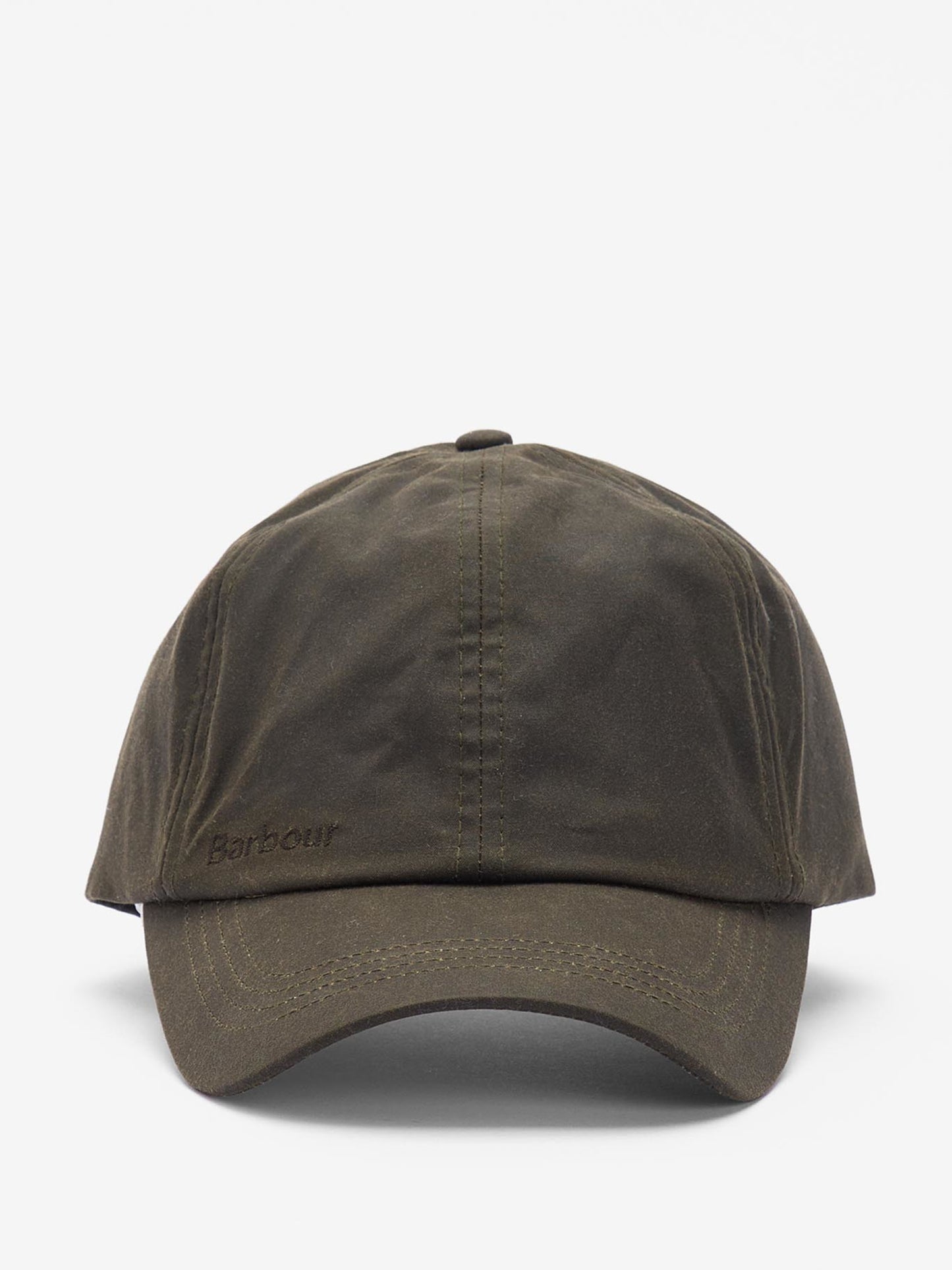 Wax Cap in olive waxed cotton with tonal Barbour embroidery, personally curated Fredericksburg TX