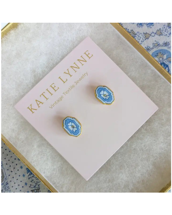 Henrietta Stud Earring - Light Blue