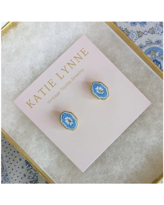 Henrietta Stud Earring - Light Blue