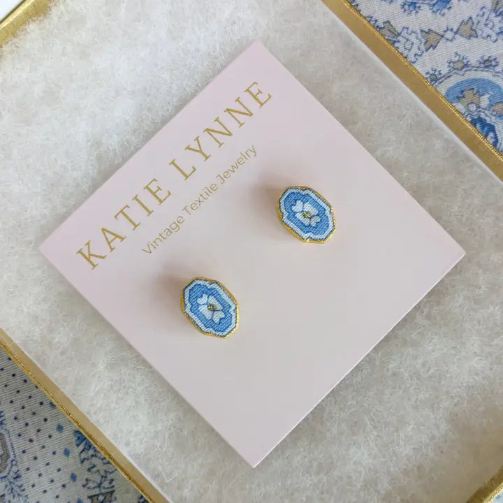 Henrietta Stud Earring - Light Blue