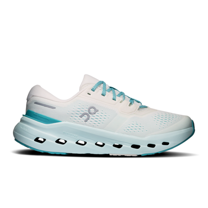 Cloudrunner 3 W - Ivory/Aquamarine by ON RUNNING, women's shoes with Helion foam cushioning