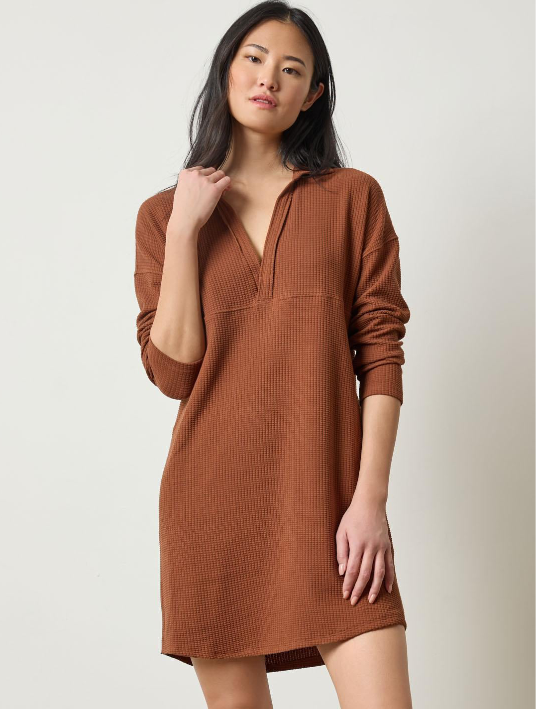 Split Neck Collared Dress