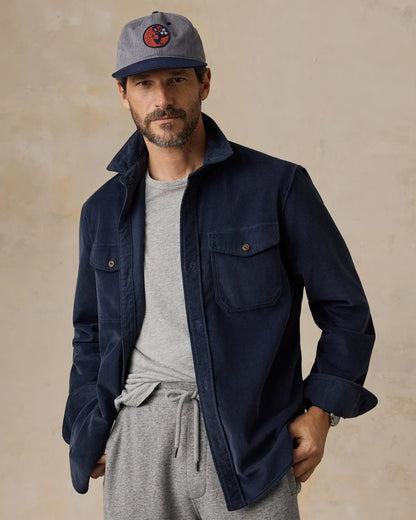 Stretch Terry Corduroy Workshirt - Abyss Navy