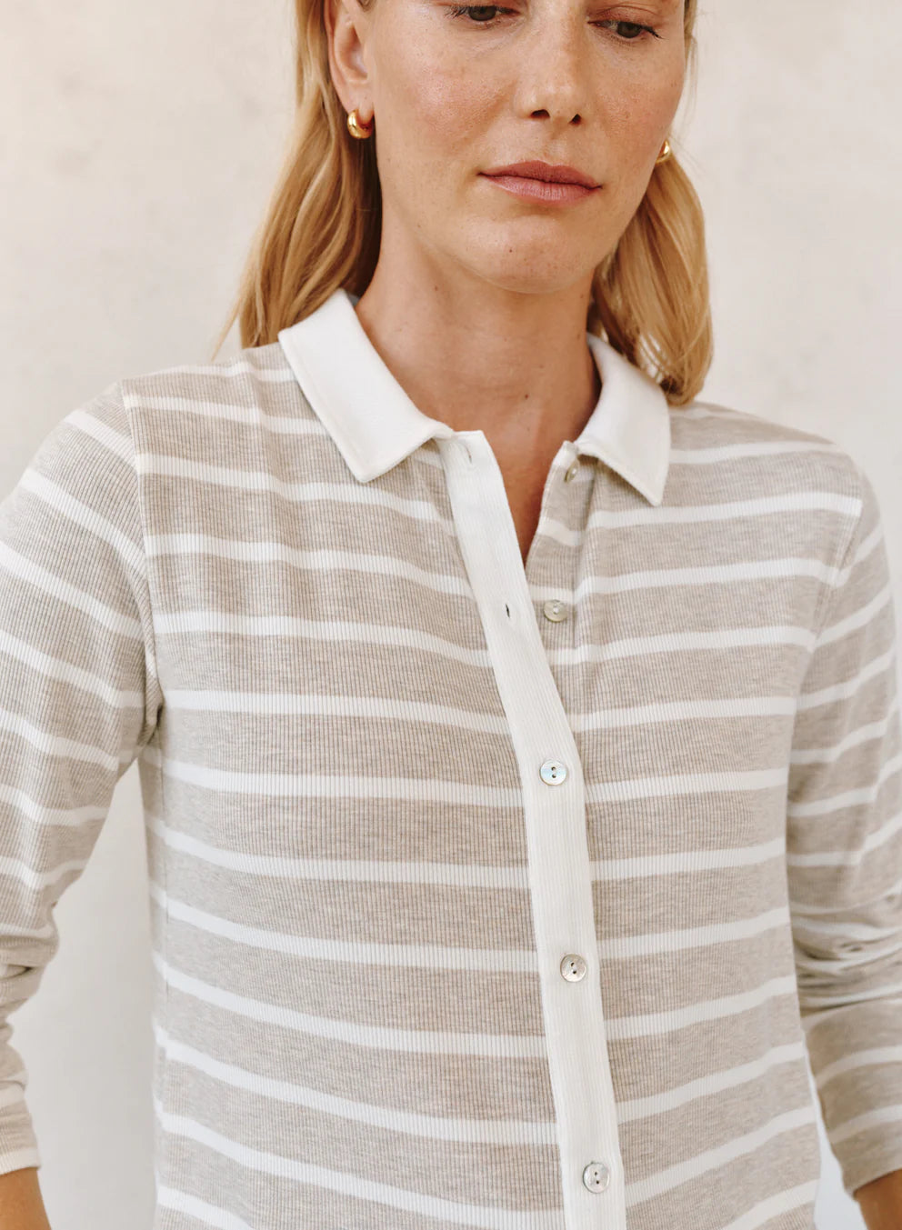 Contrast Placket Button Down