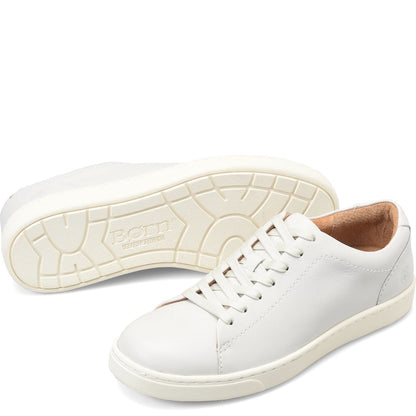 Allegheny II - White men's full grain leather sneaker with cushioned sole by BORN from HCO collection