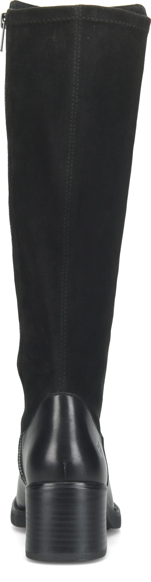 Violette - Black women's tall mixed-material boot from BORN