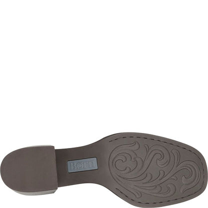 Lisbet - Chocolate Brown BORN women's brown boot outsole with embossed tread