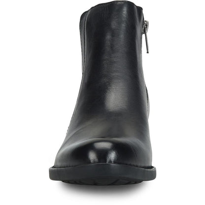 Kendyl - Black BORN women's black leather Chelsea boot front-facing