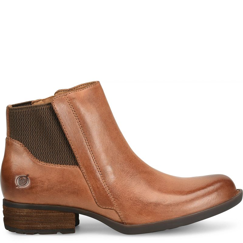 Kendyl - Brown BORN women's brown leather Chelsea ankle boot