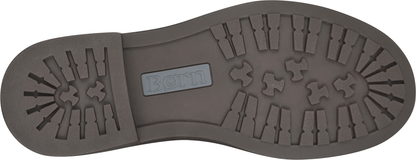 Britte - Brown by BORN, brown leather boot outsole with patterned tread