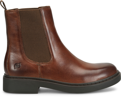 Britte - Brown by BORN in brown leather Chelsea boot style