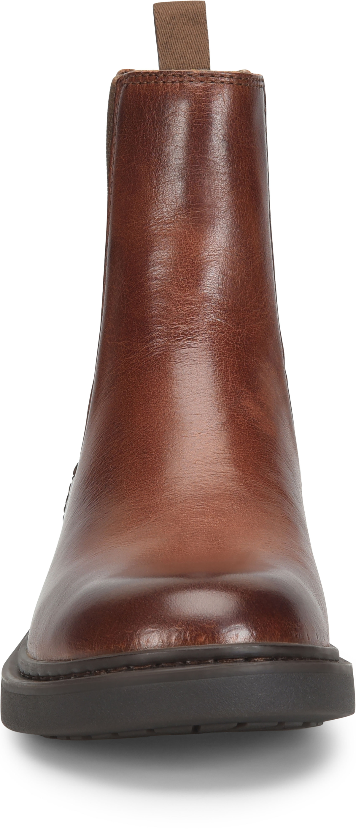 Britte - Brown by BORN in polished brown leather with a rounded boot toe