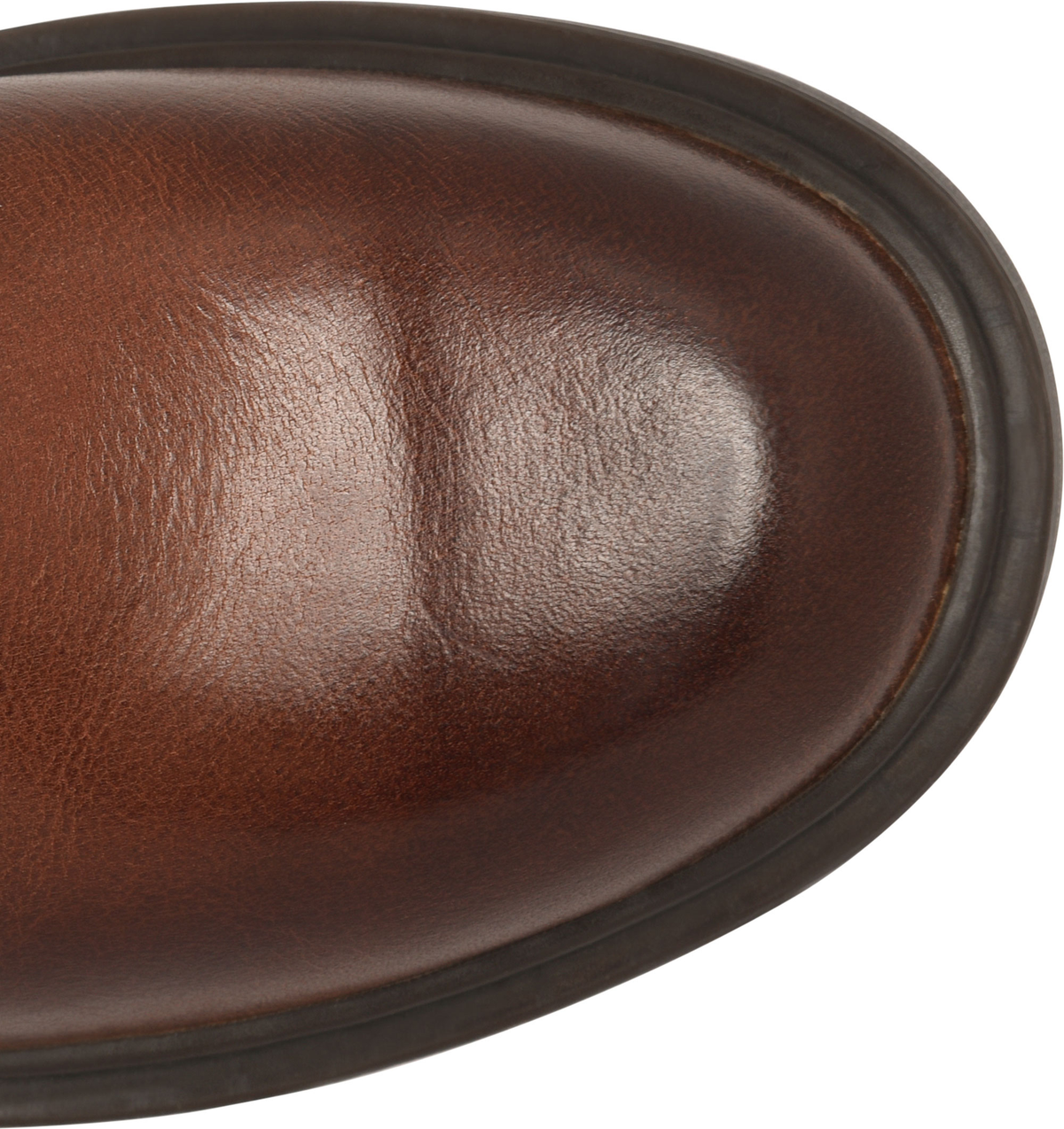 Britte - Brown by BORN with a polished brown leather boot toe