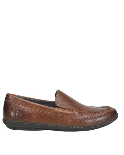 Weston brown moc toe slip-on men's shoe with soft Italian leather by BORN at HCO FBG