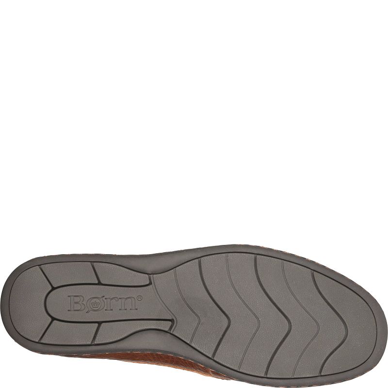 Weston brown moc toe slip-on sole detailing with durable grip by BORN at HCO Fredericksburg