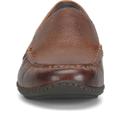 Weston brown moc toe slip-on with soft Italian leather, handcrafted by BORN at HCO Fredericksburg