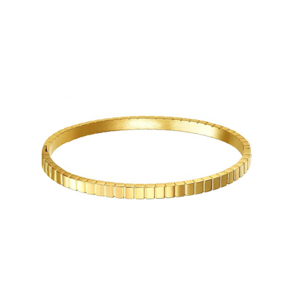 Rectangular Repeat Bangle in gold plating, ACCESSORY CONCIERGE, Women's Jewelry HCO Fredericksburg TX