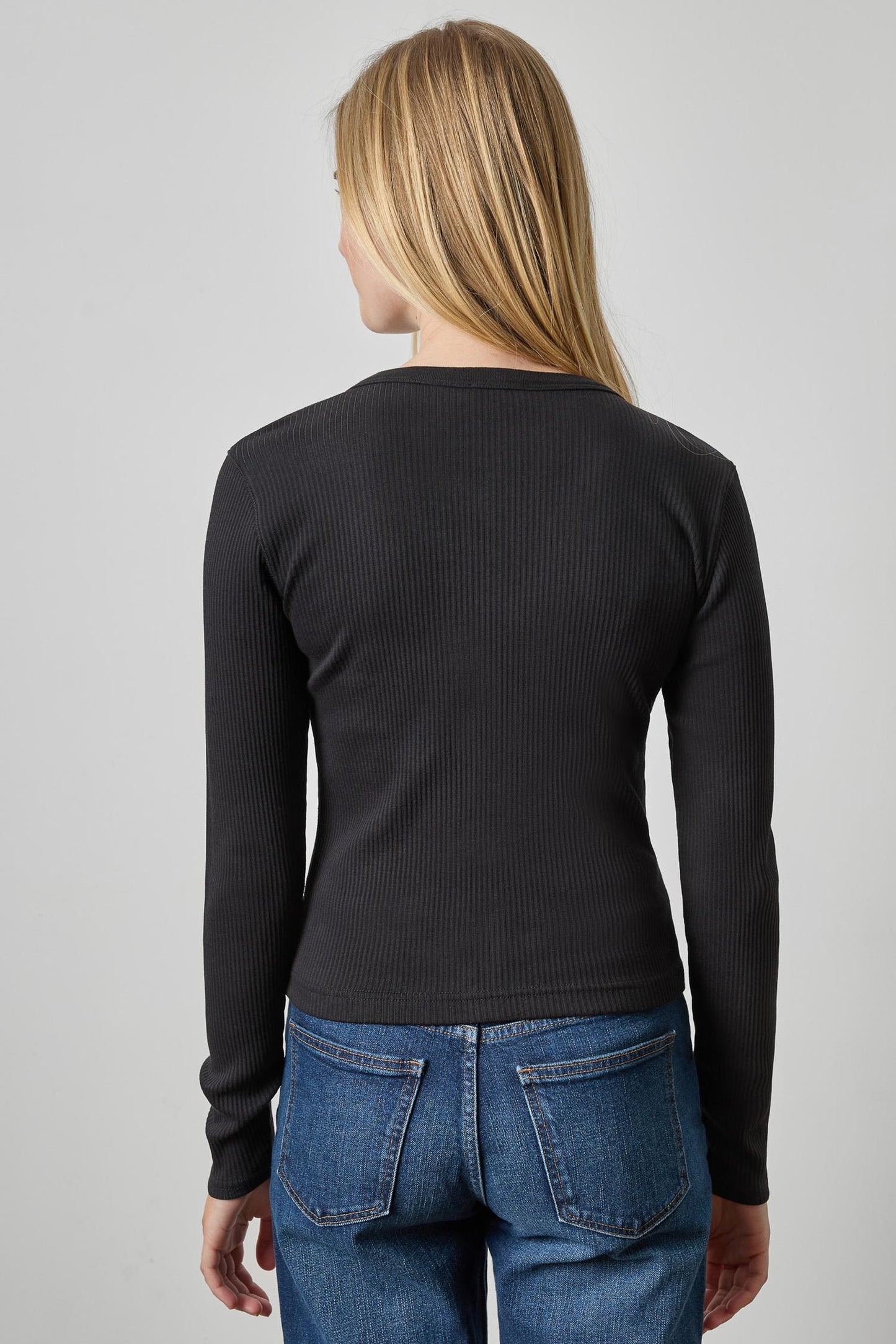 Button Front Ribbed Cardigan